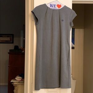 Size 2 Chase dress, gray with cap sleeves and